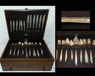 Sterling Gorham Firelight Mid Century Modern Flatware; Approx 35 Pcs 