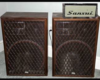 Large Vintage Sansui Speakers