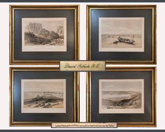 Set of 4 David Roberts Lithos from the Holy Land Series 
