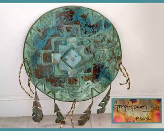 Large Greg Gowen Copper Sculpture Signed