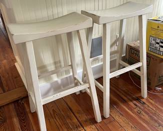 $100 Pair of Pottery Barn bar stools; approx. 31" high