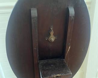 $75 Antique tilt-top tea table; approx. 25" x 26" x 16"
