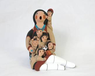 Diane Lucero Jemez 6 Children With Soccer Ball Storyteller