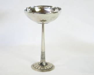Vintage Joseph Herrera Quintana Cochiti Silver Chalice
