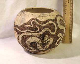 Mary Witkop Sculpted Studio Horsehair Pot