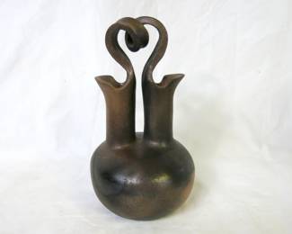 Eric Marcus Taos Pueblo Micaceous Wedding Vase