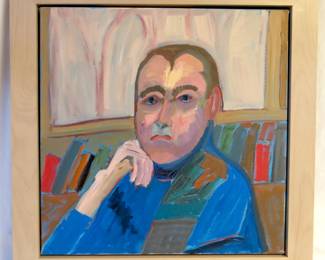 Alyce Frank Taos Expressionist "The Philosopher" Oil On Canvas