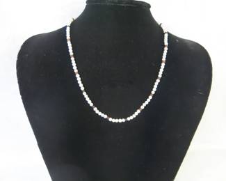 A. Aguilar Santo Domingo Surfer Heishi Bead Choker Necklace