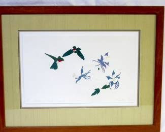 Ed Morgan Embossed Print Hummingbirds 1/8