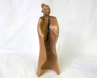 Dawning Pollen Shorty Taos Pueblo Micaceous Pottery Figure