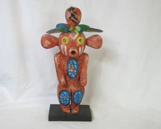 Gregory Lomayesva Hand Carved Wood Kachina Statue