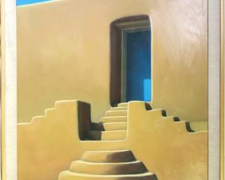 Bob Rohm "Spanish Steps" Oil On Canvas