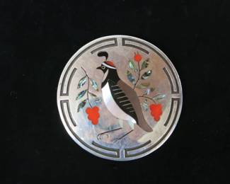 Dennis and Nancy Edaakie Zuni Quail Brooch