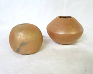 Bernadette Track Taos Pueblo Micaceous Seed Pot Duo