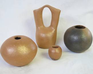 Bernadette Track Micaceous Lot of 4 Micaceous Vessels  