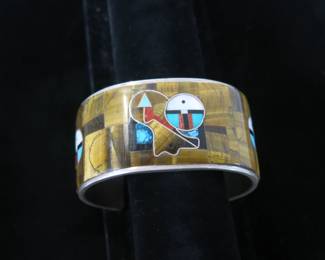 Betty Lee Navajo Channel Inlay Cuff Bracelet