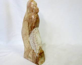 Ned Archuleta Taos Pueblo Hand Carved Alabaster Sculpture