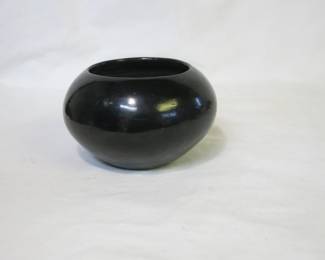 Vintage Maria Martinez San Ildefonso Blackware Bowl