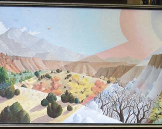 William S. Green Southwest Landscape Oil On Canvas