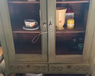 Green Hoosier  cabinet 