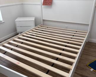 Queen Bed with nightstand - $100 