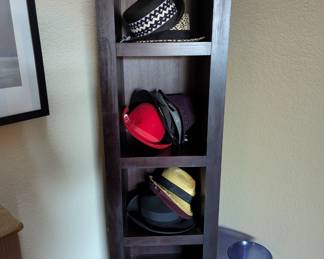 Book shelf, hat collection!