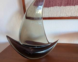 Sail boat signed by Livio Seguso.