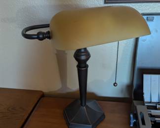 Amber color desk lamp