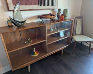 MCM glass front cabinet