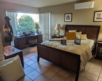 Master bedroom - queen sleigh bed!, desk (made in Mexico)