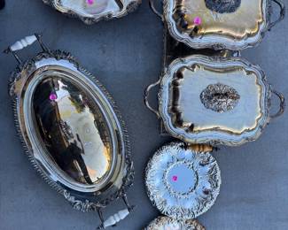 Estate silver plate serving pieces. Very high quality serving dishes 