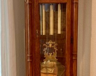Ridgeway Oak Grandfather Clock w/ Moon Phase Dial