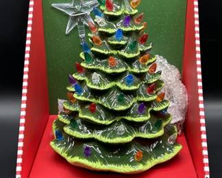 Lighted Ceramic Christmas Tree in Factory Box