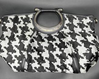 Salvatore Ferragamo B&W Houndstooth Purse