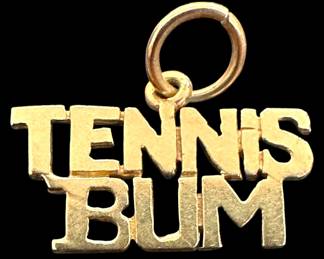 14K Gold Tennis Bum Charm 