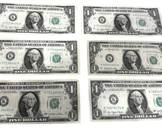 US one Dollar Bills 