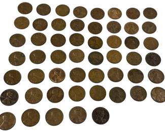 53 Lincoln Wheat Pennies 