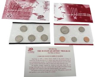 1999 US Mint Uncirculated Coin Set. Denver. 