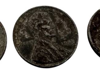 1943 Lincoln Steel Wheat Pennies 