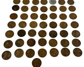 50 Lincoln Wheat Pennies 
