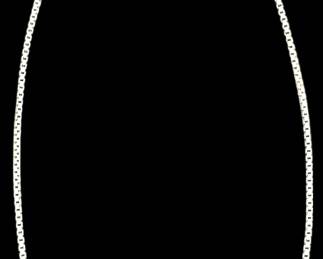 925 Sterling Silver Box Chain Necklace 