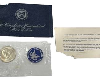 1973 Eisenhower Uncirculated Silver Dollar 
