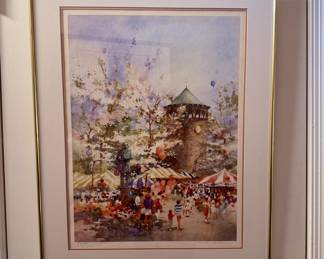 Signed Flower Market print - Carolyn Anderson