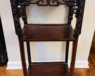 Asian stand w/marble top