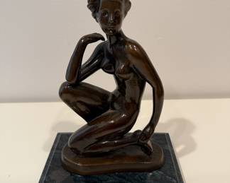 Bronze sculpture - Nude - by Marcel Bouraine