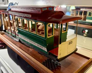 Cable car model in case