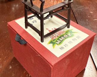 Miniature Chinese chair w/box
