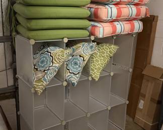 Plastic storage cubbies & furniture cushions
