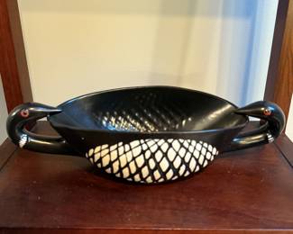 Signed "Schiffer" loon bowl - Stephen Schiffer