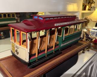 Cable car model in case